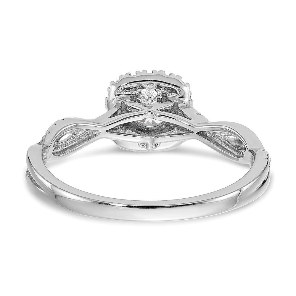 Gold Diamond Round Halo Engagement Rings