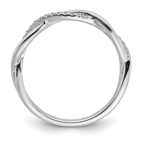 14k White Gold Diamond Wedding Band