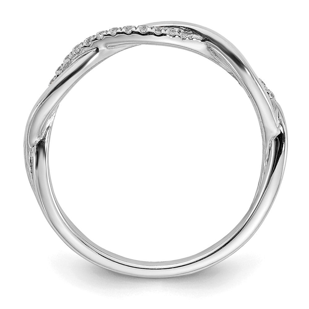14k White Gold Diamond Wedding Band