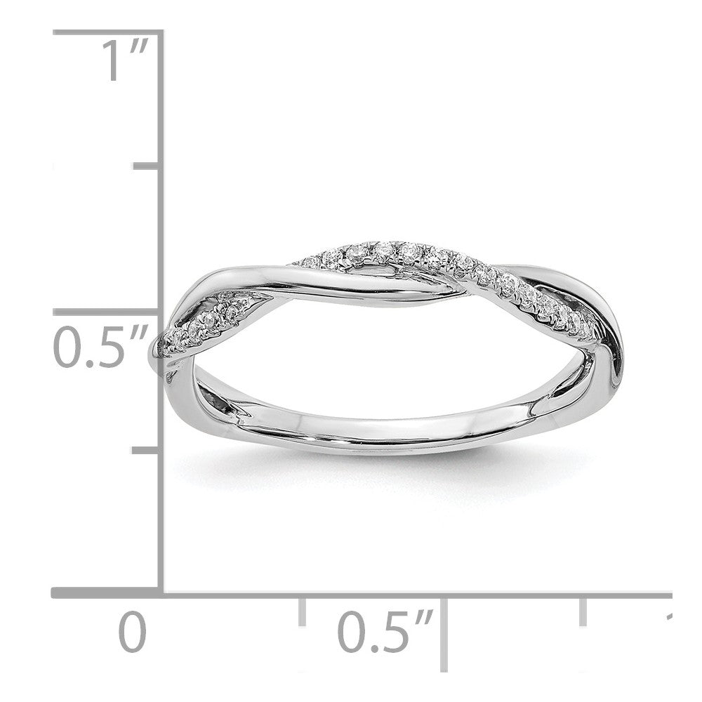 14k White Gold Diamond Wedding Band