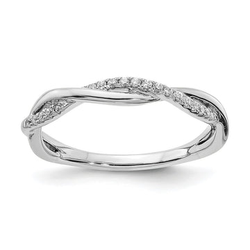 14k White Gold Diamond Wedding Band