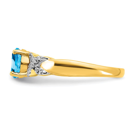 14k Two-tone Gemstone and Diamond Rings