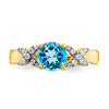 14k Two-tone Gemstone and Diamond Rings