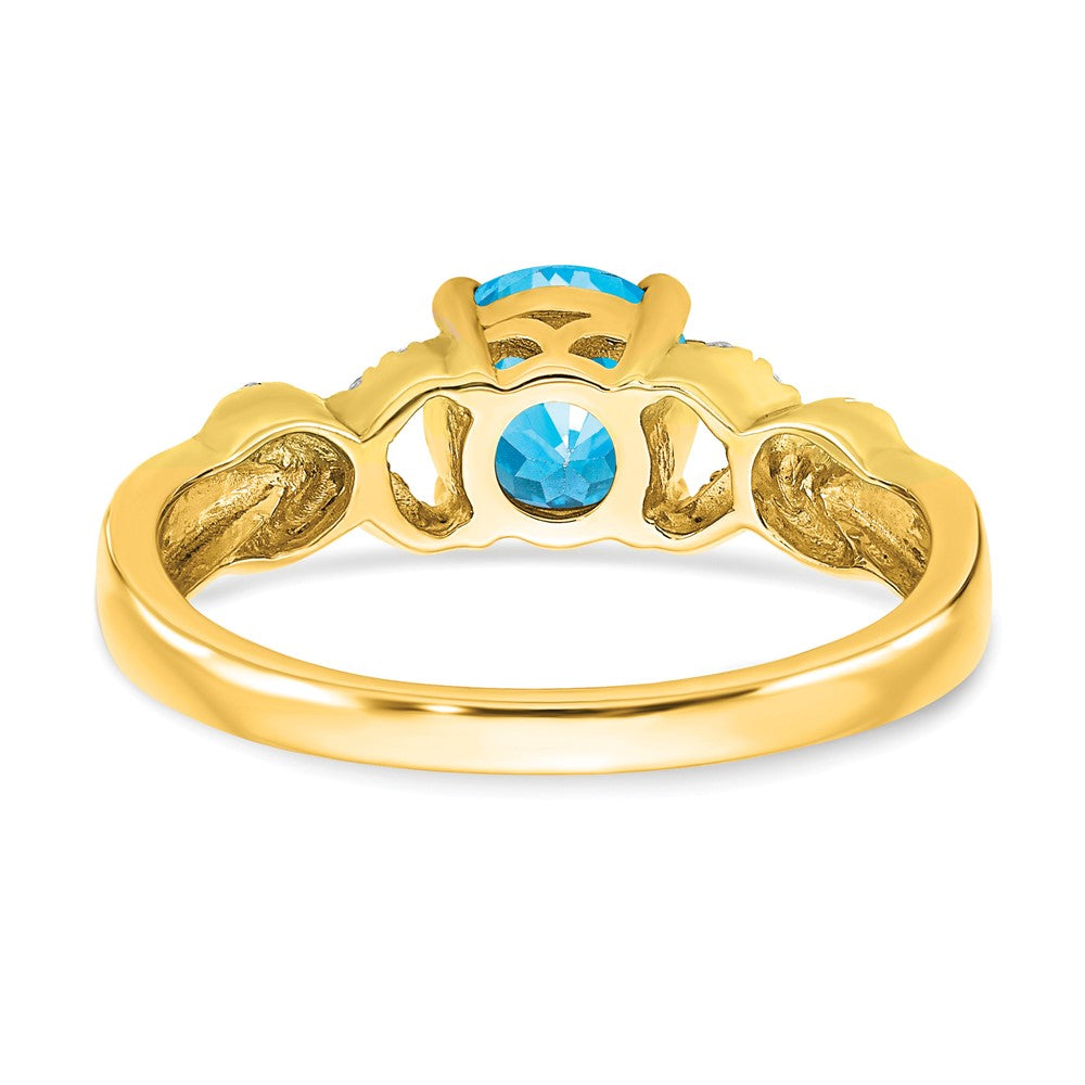 14k Two-tone Gemstone and Diamond Rings