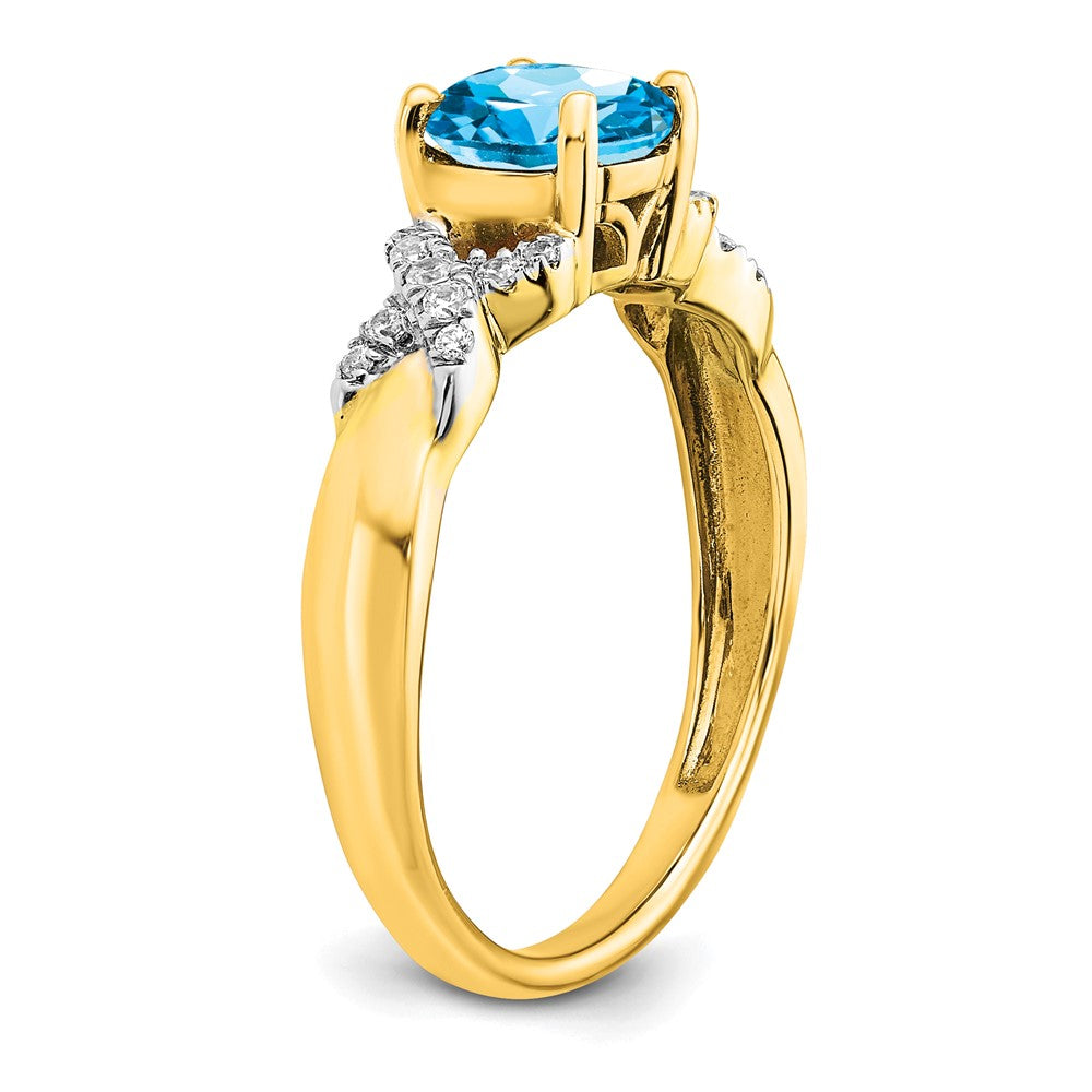 14k Two-tone Gemstone and Diamond Rings