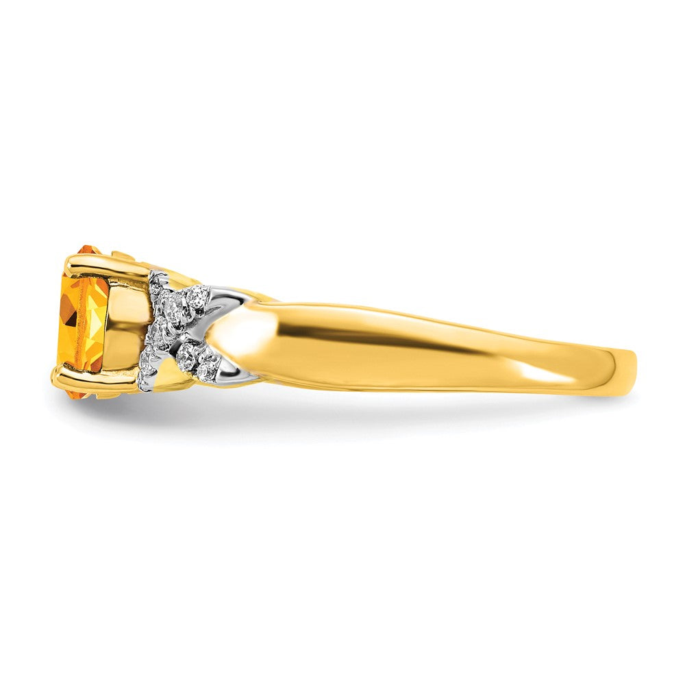 14k Two-tone Gemstone and Diamond Rings
