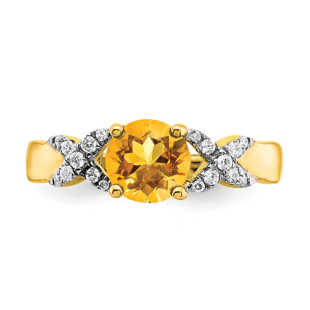 14k Two-tone Gemstone and Diamond Rings