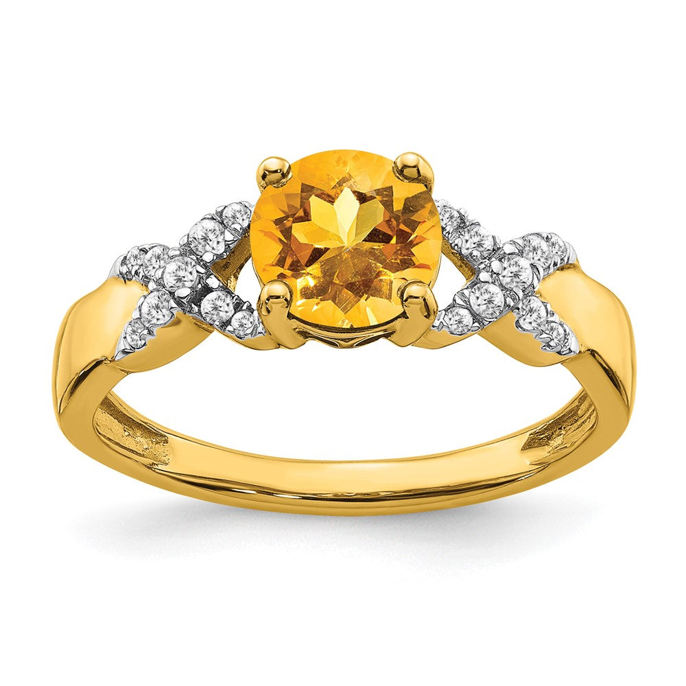 14k Two-tone Gemstone and Diamond Rings