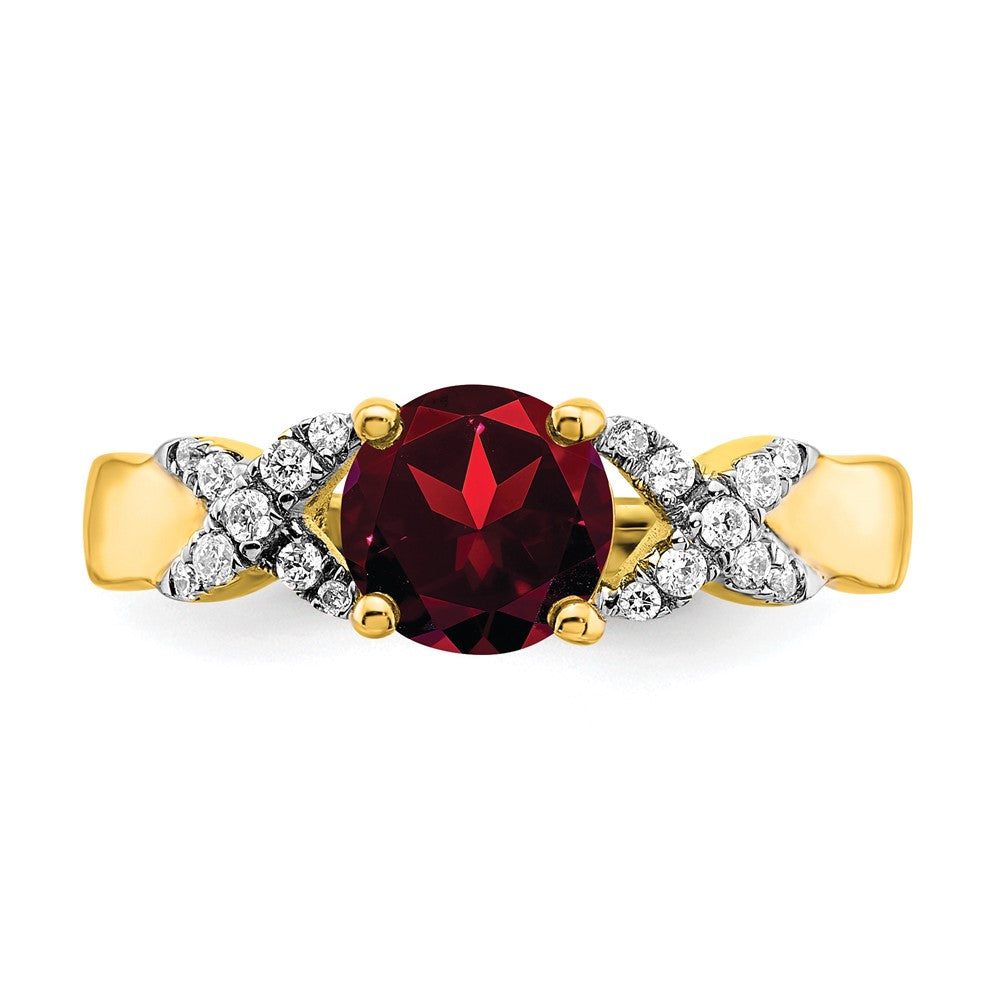 14k Two-tone Gemstone and Diamond Rings