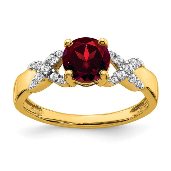 14k Two-tone Gemstone and Diamond Rings