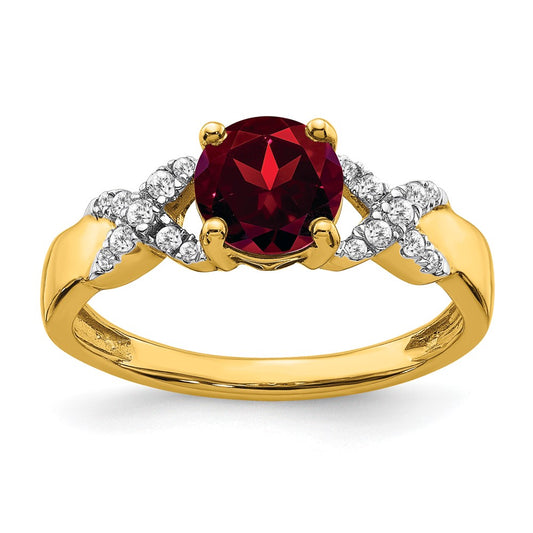14k Two-tone Gemstone and Diamond Rings