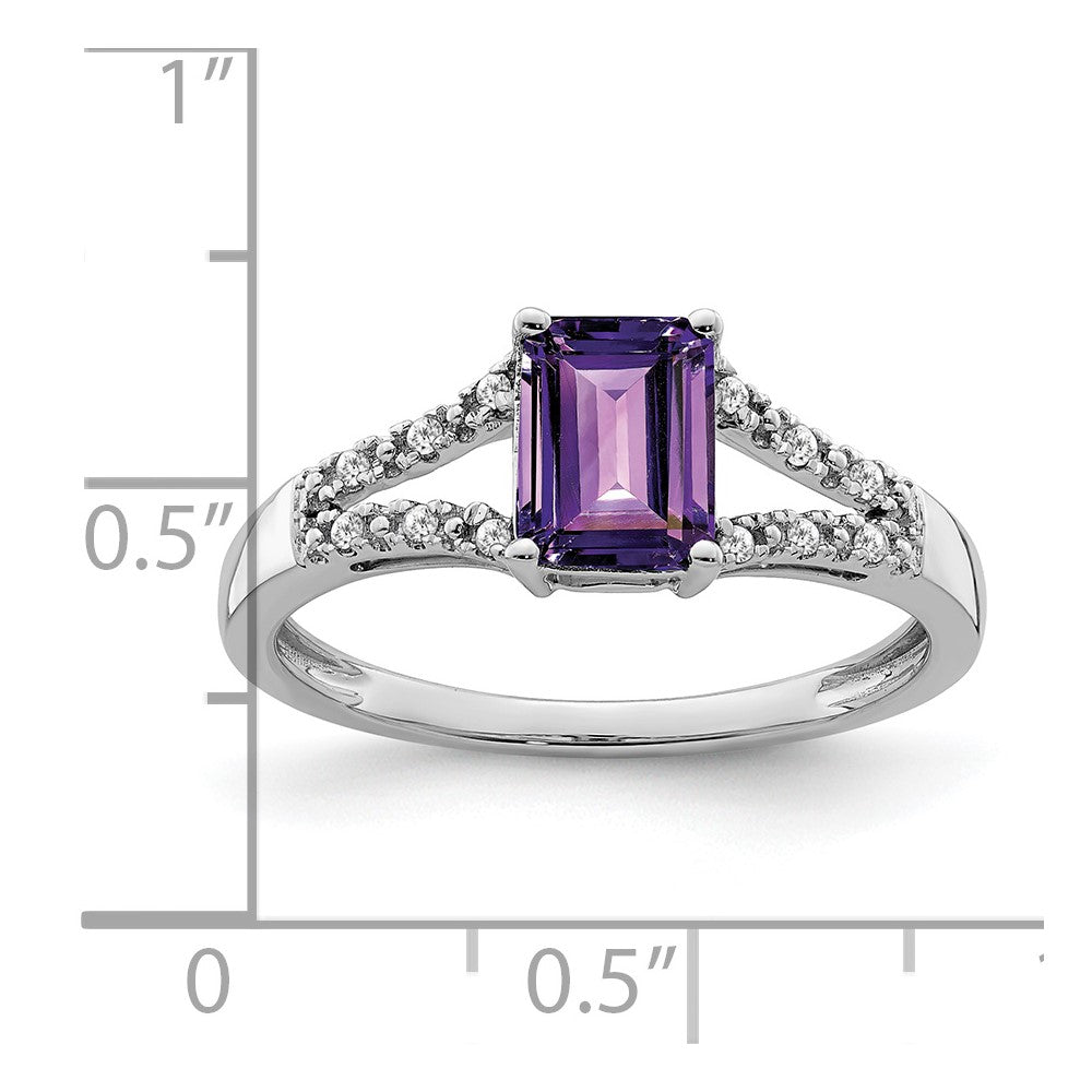Emerald Cut Gemstone and Diamond Rings
