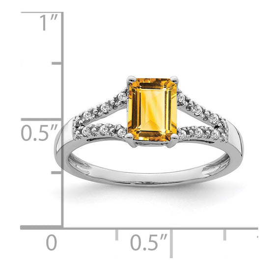 Emerald Cut Gemstone and Diamond Rings