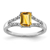 Emerald Cut Gemstone and Diamond Rings