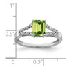 Emerald Cut Gemstone and Diamond Rings