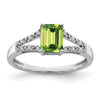 Emerald Cut Gemstone and Diamond Rings