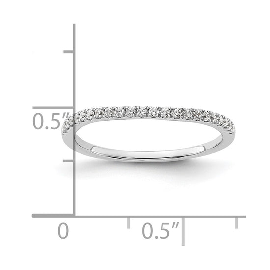 14k White Gold 1/6 carat Lab Grown Diamond VS/SI+ G+ Complete Wedding Band
