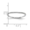 14k White Gold 1/6 carat Lab Grown Diamond VS/SI+ G+ Complete Wedding Band