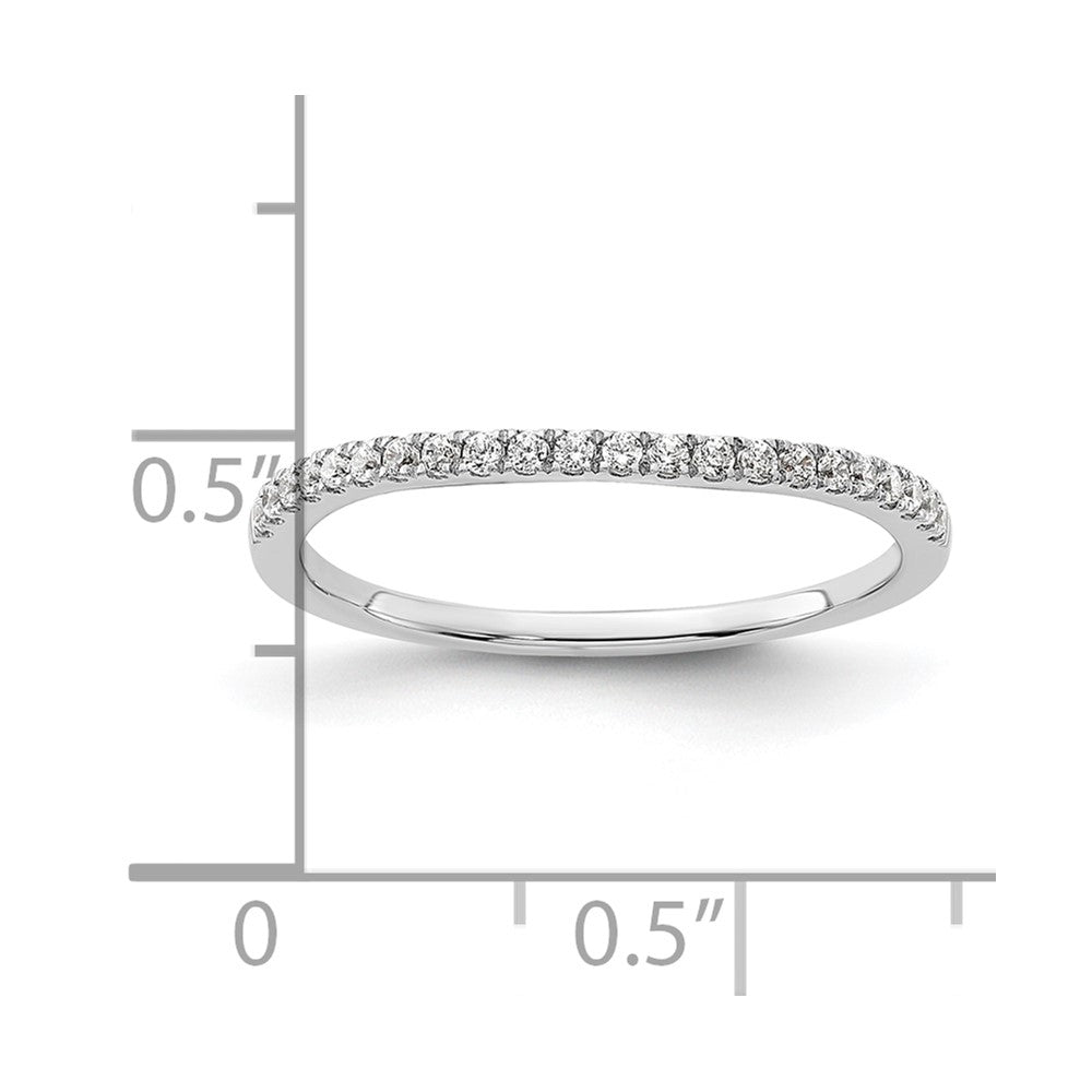 14k White Gold 1/6 carat Lab Grown Diamond VS/SI+ G+ Complete Wedding Band