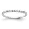 14k White Gold 1/6 carat Lab Grown Diamond VS/SI+ G+ Complete Wedding Band