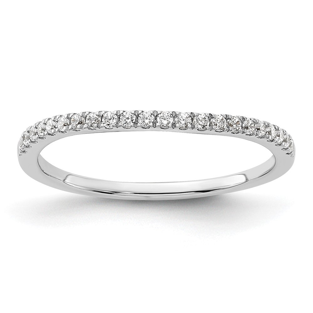 14k White Gold 1/6 carat Lab Grown Diamond VS/SI+ G+ Complete Wedding Band