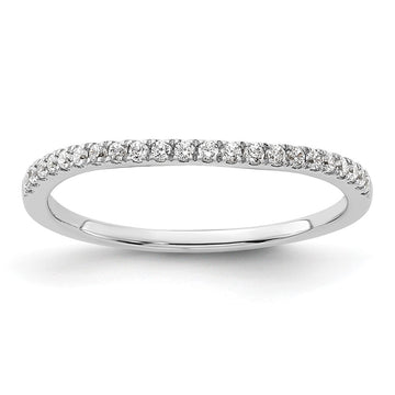 14k White Gold 1/6 carat Lab Grown Diamond VS/SI+ G+ Complete Wedding Band