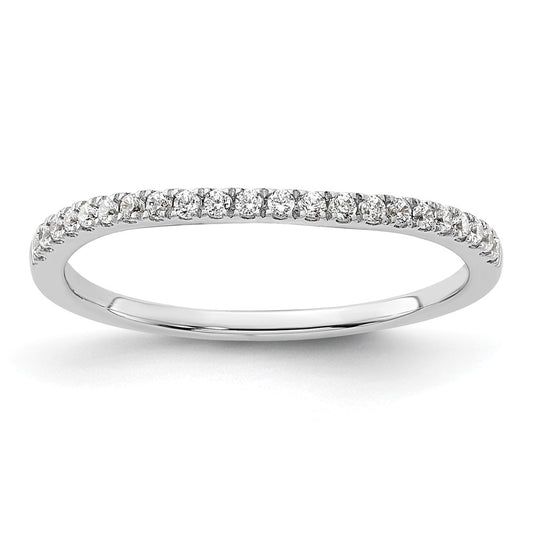 14k White Gold 1/6 carat Lab Grown Diamond VS/SI+ G+ Complete Wedding Band