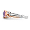 Two Tone Heart Gemstone & Diamond rings