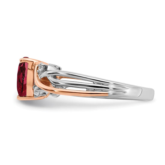 Two Tone Heart Gemstone & Diamond rings