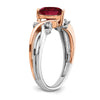 Two Tone Heart Gemstone & Diamond rings