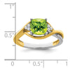 14k Two-tone Cushion Gemstone and Diamond Ring