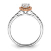 Gold Diamond Round Halo Engagement Rings