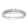 14k White Gold Gemstone and Diamond Twist Band