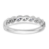 14k White Gold Gemstone and Diamond Twist Band