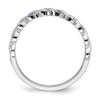 14k White Gold Gemstone and Diamond Twist Band