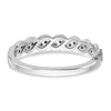 14k White Gold Gemstone and Diamond Twist Band