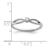 First Promise 14k White Gold Split Shank 1/8 carat Round Diamond Complete Promise/Engagement Ring