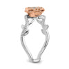 14k White and Rose Gold Floral 1/4 carat Diamond Complete Fashion/Engagement Ring