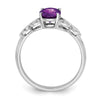 14k White Gold Oval Gemstone and Diamond Ring