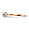First Promise 14k Rose Gold Halo 1/10 carat Round Diamond Complete Promise/Engagement Ring