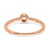 First Promise 14k Rose Gold Halo 1/10 carat Round Diamond Complete Promise/Engagement Ring
