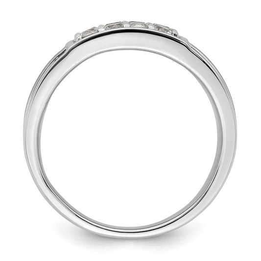 14k White Gold 1 1/2 carat Lab Grown Diamond VS/SI+ G+ Cluster Men's Ring
