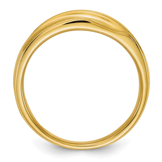 14k 1/5 carat Diamond Complete Men's Band : Satin E/W