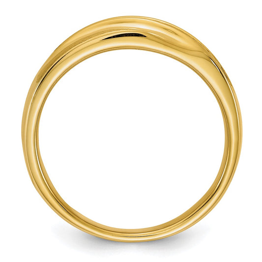 14k 1/5 carat Diamond Complete Men's Band : Satin E/W