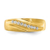 14k 1/5 carat Diamond Complete Men's Band : Satin E/W