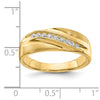 14k 1/5 carat Diamond Complete Men's Band : Satin E/W