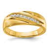 14k 1/5 carat Diamond Complete Men's Band : Satin E/W