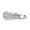 14k White Gold 3-Stone 1/6 carat Diamond Complete Men's Band