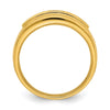 14k 11-Stone 1/4 carat Diamond Complete Men's Channel Band