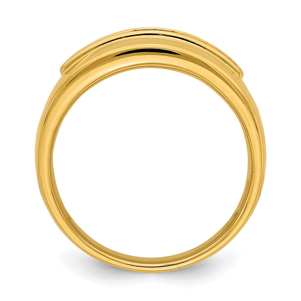 14k 11-Stone 1/4 carat Diamond Complete Men's Channel Band
